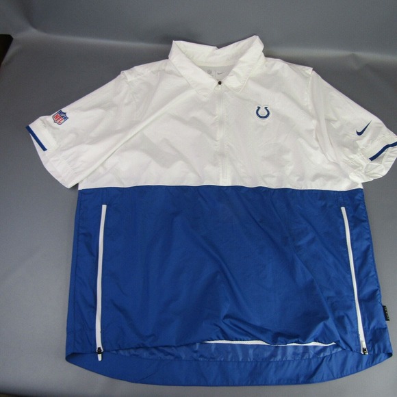 Nike On-Field Indianapolis Colts‎ 1/2 Zip Windbreaker Shirt Men's Size XL Vented - Picture 1 of 10